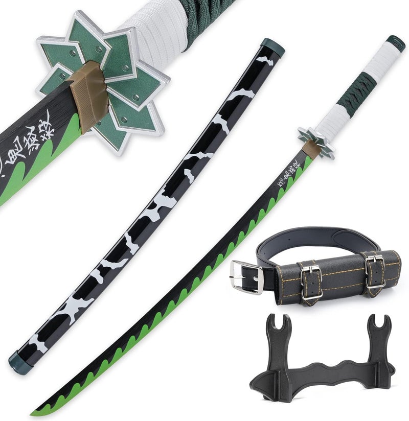 Cold Blade Demon Katana - 41 Inch Anime Replica with Belt and Stand - Durable Sword Perfect for Cosplay - Nichirin Sword with Authentic Design - Image 1